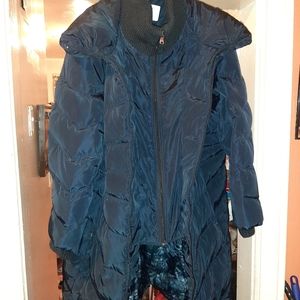 Blue goose down coat